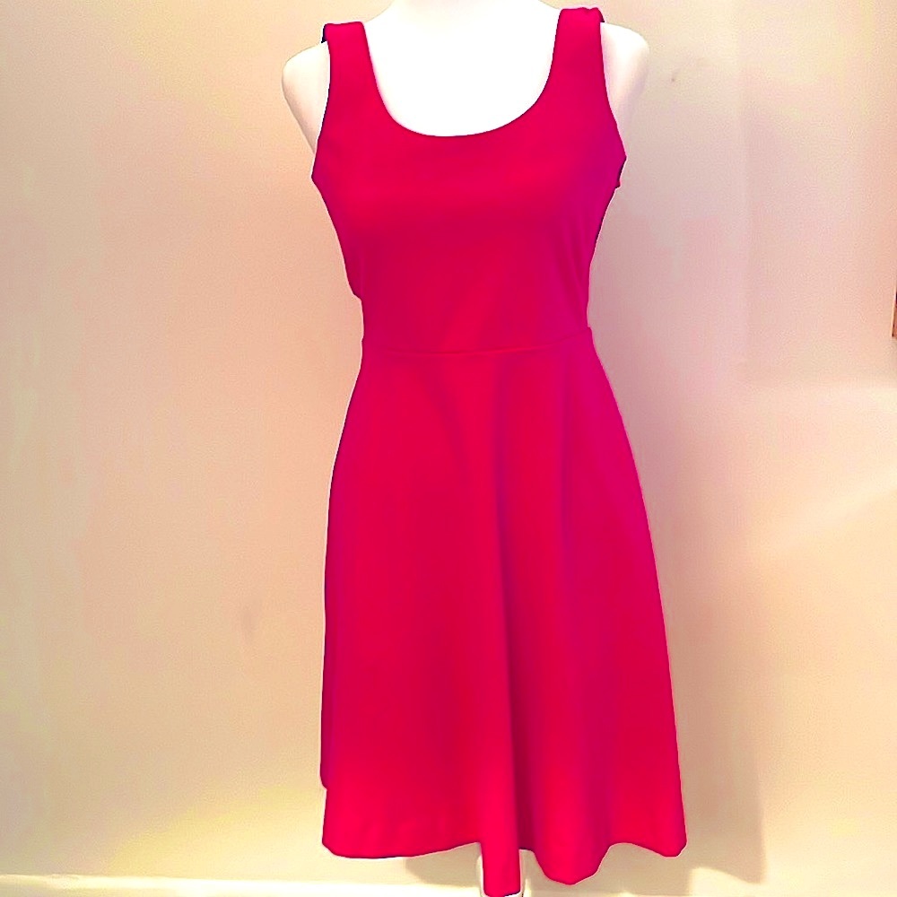 NEW- Discounted in August! Beautifully fitted magenta classic dress. JCrew tags